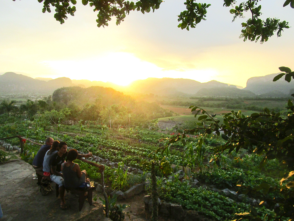 Zonsondergang in de Viñales Vallei 