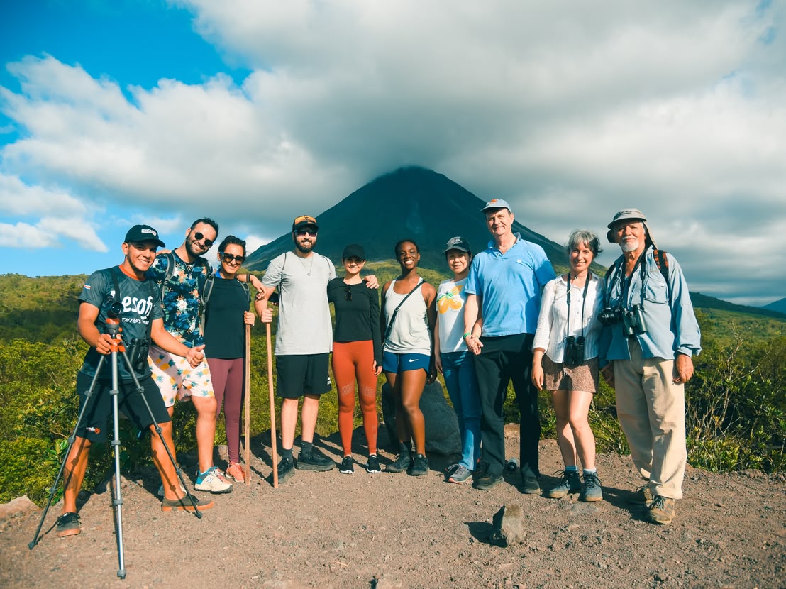 Hiking near the Arenal volcano