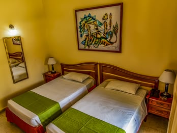 Hotel Rancho San Vicente tweepersoonsbed groen